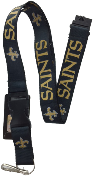 New Orleans Saints Black Lanyard